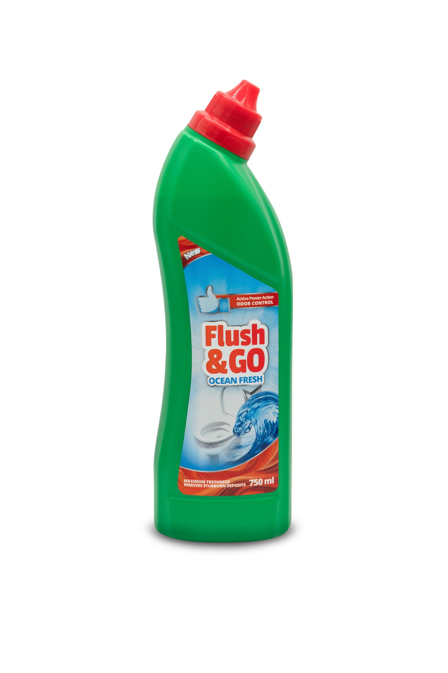 Detergent de toaleta flush and go verde la 750 ml